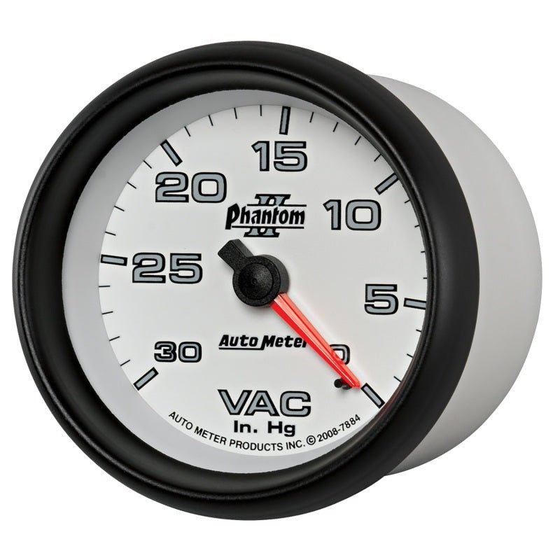 AutoMeter - AutoMeter Gauge Vacuum 2-5/8in. 30Inhg Mechanical Phantom II - Demon Performance