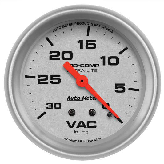AutoMeter - AutoMeter Gauge Vacuum 2-5/8in. 30Inhg Mechanical Ultra-Lite - Demon Performance