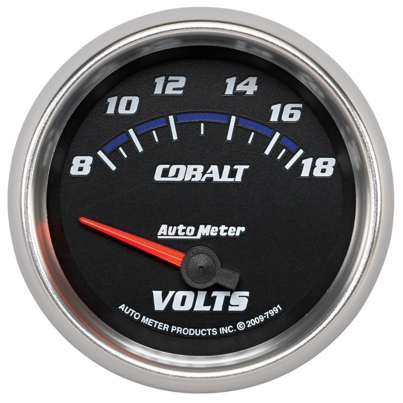 AutoMeter - AutoMeter Gauge Voltmeter 2-5/8in. 18V Electric Cobalt - Demon Performance