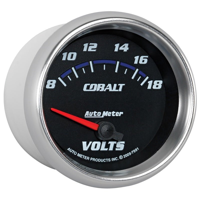 AutoMeter - AutoMeter Gauge Voltmeter 2-5/8in. 18V Electric Cobalt - Demon Performance