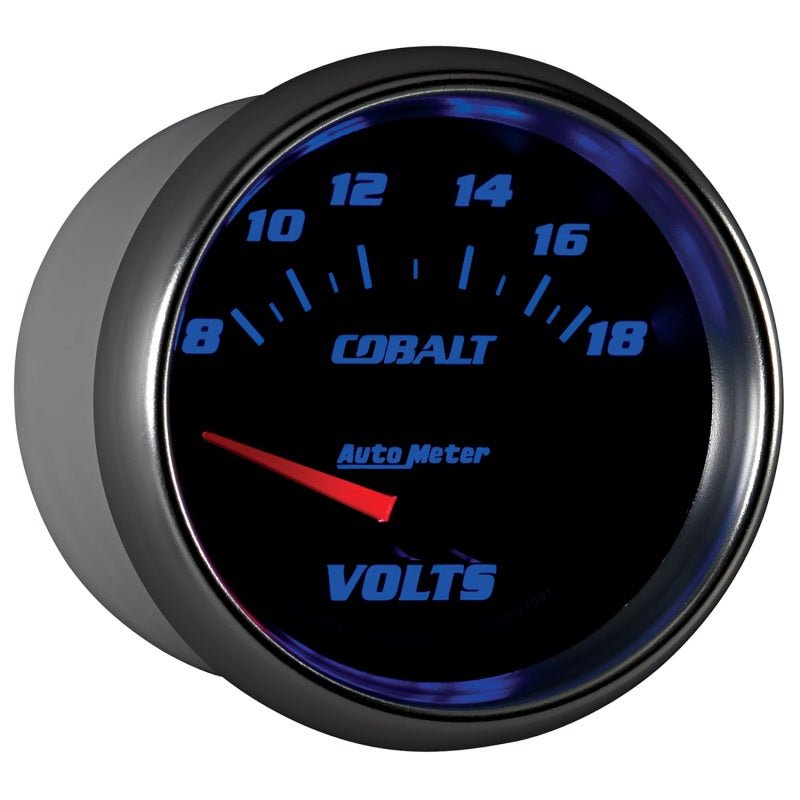 AutoMeter - AutoMeter Gauge Voltmeter 2-5/8in. 18V Electric Cobalt - Demon Performance