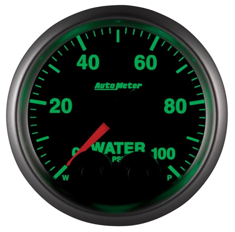 AutoMeter - AutoMeter Gauge Water Press 2-1/16in. 100PSI Stepper Motor W/Peak & Warn Elite - Demon Performance