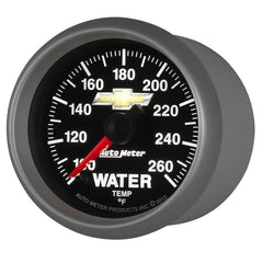 AutoMeter - AutoMeter Gauge Water Temp 2-1/16in. 100-260 Deg. F Digital Stepper Motor Chevy Gold Bowtie - Demon Performance