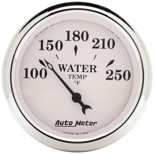 AutoMeter - AutoMeter Gauge Water Temp 2-1/16in. 250 Deg. F Elec Old Tyme White - Demon Performance