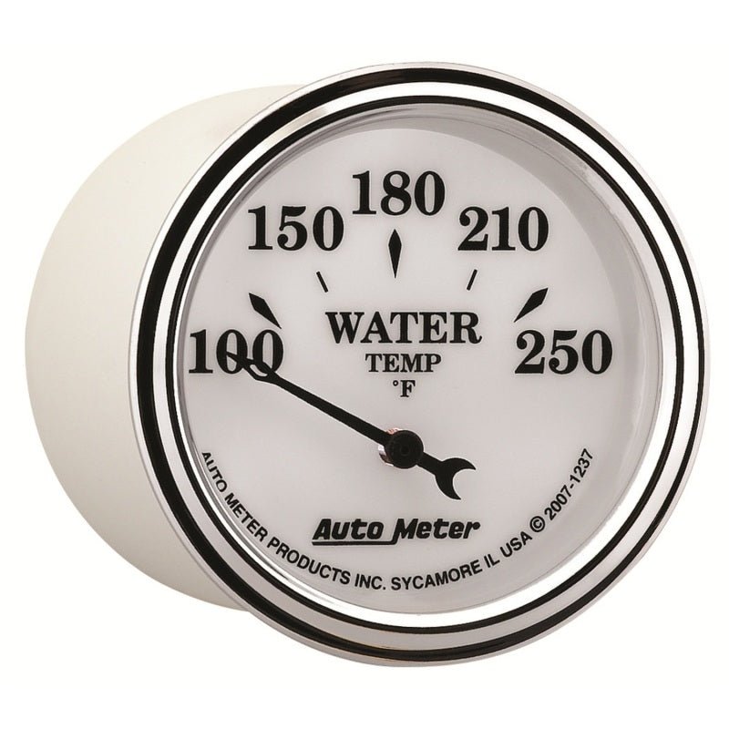 AutoMeter - AutoMeter Gauge Water Temp 2-1/16in. 250 Deg. F Elec Old Tyme White II - Demon Performance
