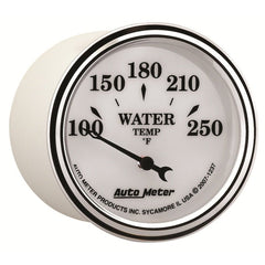 AutoMeter - AutoMeter Gauge Water Temp 2-1/16in. 250 Deg. F Elec Old Tyme White II - Demon Performance