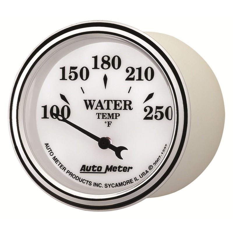 AutoMeter - AutoMeter Gauge Water Temp 2-1/16in. 250 Deg. F Elec Old Tyme White II - Demon Performance