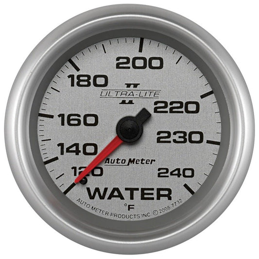 AutoMeter - AutoMeter Gauge Water Temp 2-5/8in. 120-240 Deg. F Mechanical Ultra-Lite II - Demon Performance