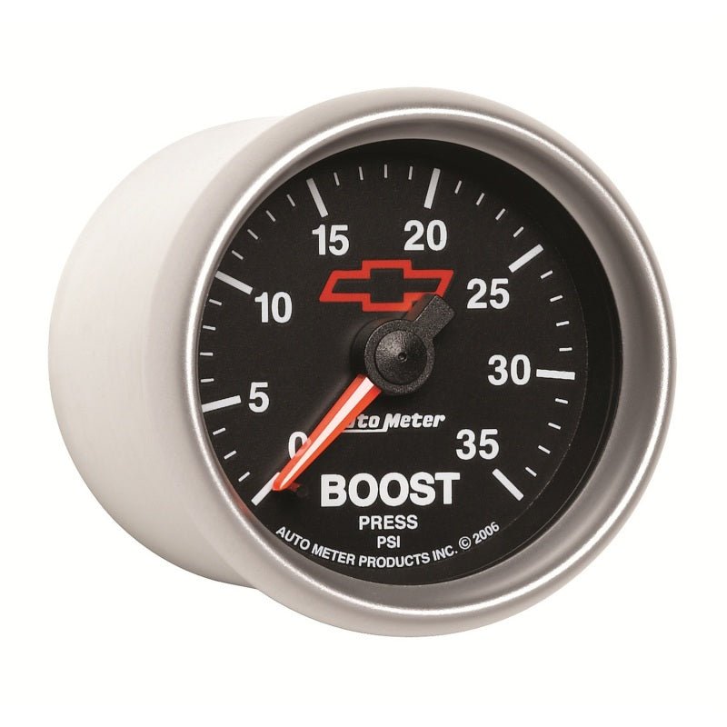 AutoMeter - Autometer GM Bowtie Black 2-1/16 Fuel Level, 0-90 , Air-Core 8-18V - Demon Performance