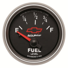 AutoMeter - Autometer GM Bowtie Black 2-1/16 Fuel Level, 0-90 , Air-Core 8-18V - Demon Performance