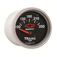 AutoMeter - Autometer GM Bowtie Black 2-1/16in 100-250 Degree F Electronic Transmission Temperature Gauge - Demon Performance
