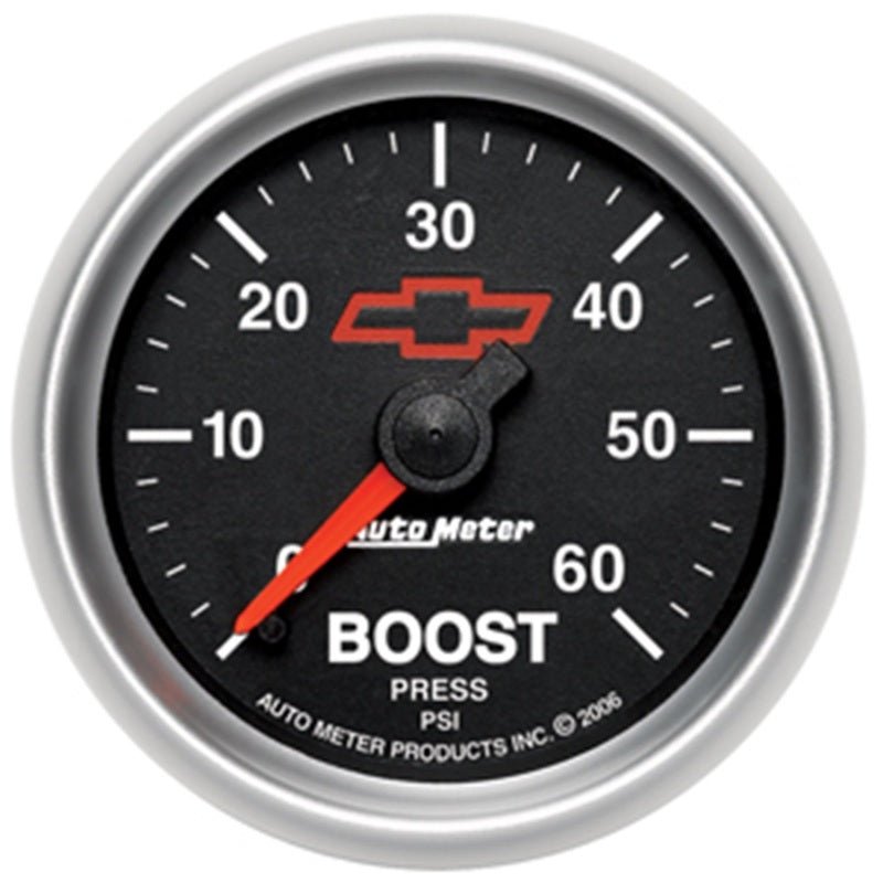 AutoMeter - Autometer GM Performance Parts 2-1/16in 0-60 PSI Mechanical Boost Gauge - Demon Performance