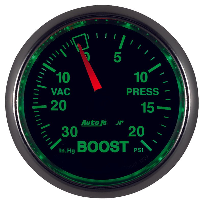 AutoMeter - Autometer GS 52mm 30 in Hg/20 psi Mechanical Vacuum/Boost Gauge - Demon Performance