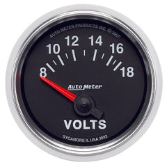 AutoMeter - Autometer GS 52mm 8-18 Volts Short Sweep Electronic Voltmeter Gauge - Demon Performance