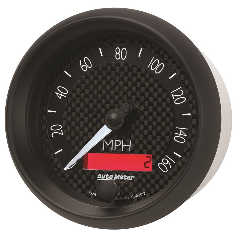 AutoMeter - Autometer GT Series 3-3/8in In Dash 0-160 MPH Electronic Programmable Speedometer - Demon Performance