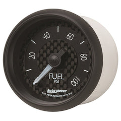 AutoMeter - Autometer GT Series 52mm Full Sweep Electronic 0-100 PSI Fuel Pressure Gauge - Demon Performance