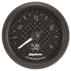 AutoMeter - Autometer GT Series 52mm Full Sweep Electronic 0-280 ohm Fuel Level Programmable Empty-Full Range - Demon Performance