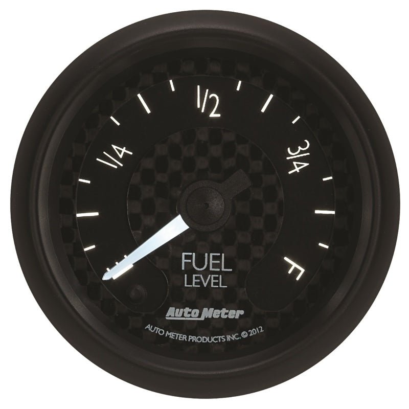 AutoMeter - Autometer GT Series 52mm Full Sweep Electronic 0-280 ohm Fuel Level Programmable Empty-Full Range - Demon Performance