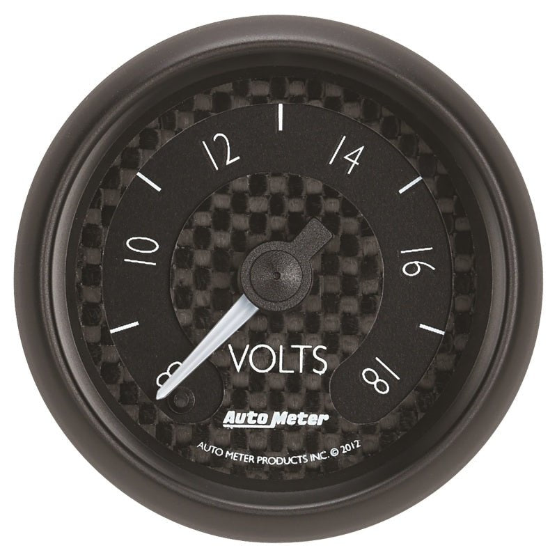 AutoMeter - Autometer GT Series 52mm Full Sweep Electronic 8-18 Volts Voltmeter - Demon Performance