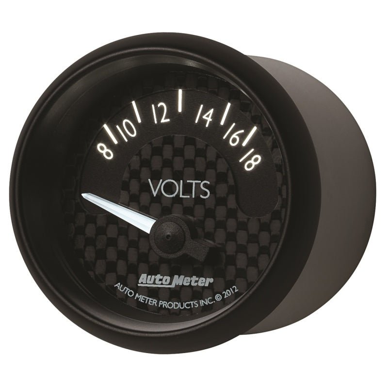 AutoMeter - Autometer GT Series 52mm Short Sweep Electronic 8-18 Volts Voltmeter - Demon Performance