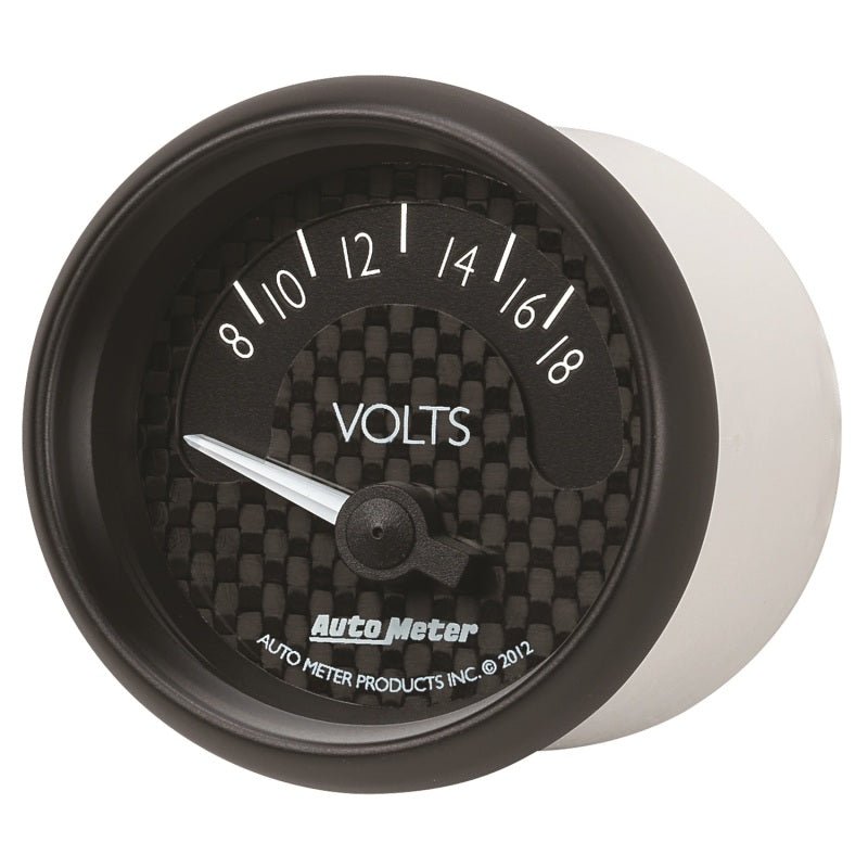 AutoMeter - Autometer GT Series 52mm Short Sweep Electronic 8-18 Volts Voltmeter - Demon Performance
