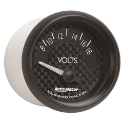 AutoMeter - Autometer GT Series 52mm Short Sweep Electronic 8-18 Volts Voltmeter - Demon Performance
