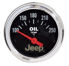AutoMeter - Autometer Jeep 52.4mm Short Sweep Electronic 100-250 Def F Transfer Case Temperature Gauge - Demon Performance