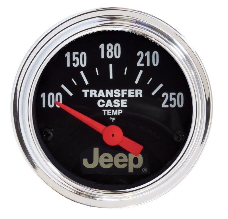 AutoMeter - Autometer Jeep 52.4mm Short Sweep Electronic 100-250 Def F Transfer Case Temperature Gauge - Demon Performance