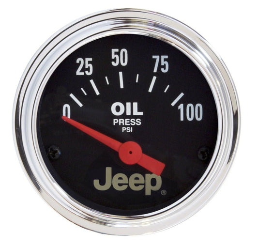AutoMeter - Autometer Jeep 52mm 0-100 PSI Short Sweep Electronic Oil Pressure Gauge - Demon Performance