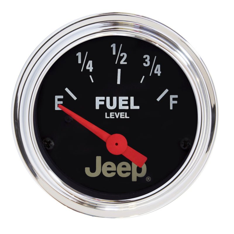 AutoMeter - Autometer Jeep 52mm 0 OHMS Empty/90 OHMS Full Short Sweep Electronic Fuel Level Gauge - Demon Performance