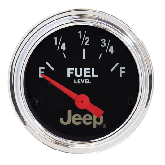 AutoMeter - Autometer Jeep 52mm 0 OHMS Empty/90 OHMS Full Short Sweep Electronic Fuel Level Gauge - Demon Performance