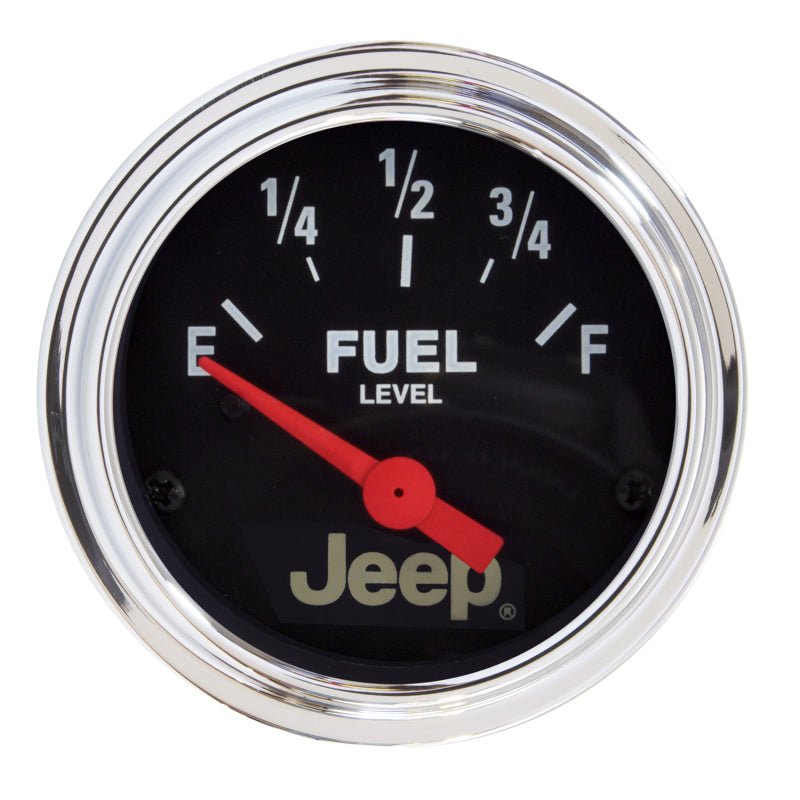 AutoMeter - Autometer Jeep 52mm 73 OHMS Empty/8-12 OHMS Full Short Sweep Electronic Fuel Level Gauge - Demon Performance
