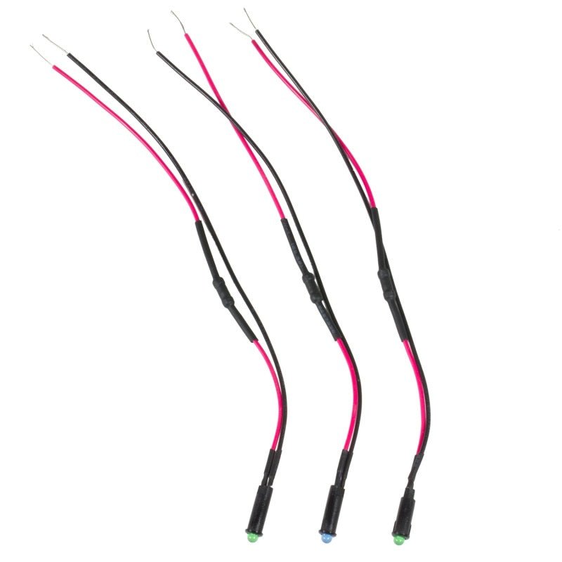 AutoMeter - Autometer LED Indicator Light Kit 5/32in. (2 Green, 1 Blue) - Demon Performance