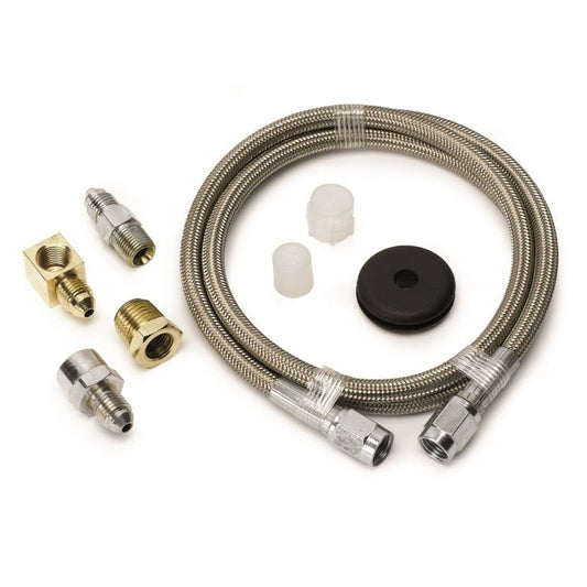 AutoMeter - AutoMeter Line Braided Stainless Steel No.3 Dia. 3ft. Length -3AN And 1/8in. NPT Female Fittings - Demon Performance