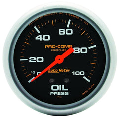 AutoMeter - Autometer Liquid Filled Mechanical 66.7mm 0-100 PSI Oil Pressure Gauge - Demon Performance