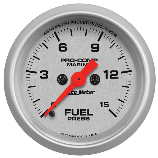AutoMeter - Autometer Marine 2-1/16in 15 PSI Digital Stepper Motor Fuel Pressure Gauge - Demon Performance