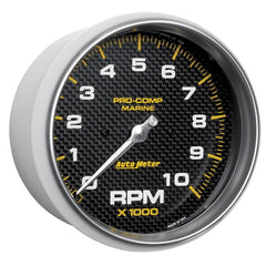 AutoMeter - Autometer Marine Carbon Fiber 5in 10K RPM In-Dash Tachometer Gauge - Demon Performance