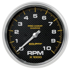 AutoMeter - Autometer Marine Carbon Fiber 5in 10K RPM In-Dash Tachometer Gauge - Demon Performance