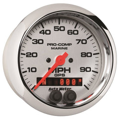 AutoMeter - Autometer Marine Chrome 3-3/8in 100MPH GPS Speedometer Gauge - Demon Performance