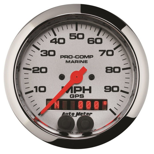 AutoMeter - Autometer Marine Chrome 3-3/8in 100MPH GPS Speedometer Gauge - Demon Performance