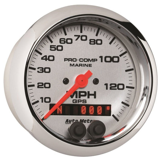 AutoMeter - Autometer Marine Chrome 3-3/8in 140MPH GPS Speedometer Gauge - Demon Performance