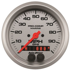 AutoMeter - Autometer Marine Silver 3-3/8in 100MPH GPS Speedometer Gauge - Demon Performance