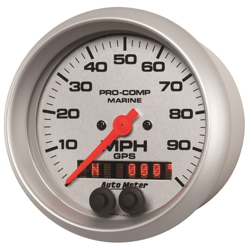 AutoMeter - Autometer Marine Silver 3-3/8in 100MPH GPS Speedometer Gauge - Demon Performance