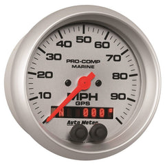 AutoMeter - Autometer Marine Silver 3-3/8in 100MPH GPS Speedometer Gauge - Demon Performance