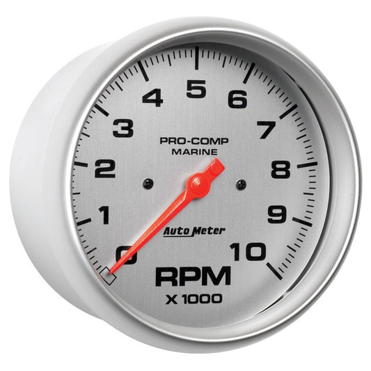 AutoMeter - Autometer Marine Silver Ultra-Lite 5in 10K RPM In-Dash Tachometer Gauge - Demon Performance