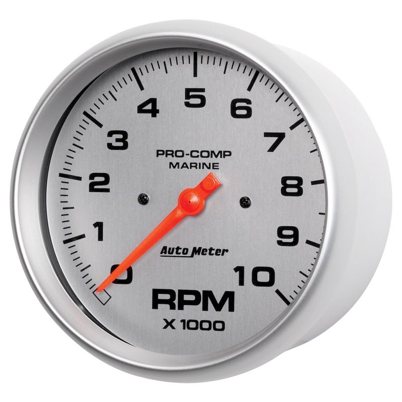 AutoMeter - Autometer Marine Silver Ultra-Lite 5in 10K RPM In-Dash Tachometer Gauge - Demon Performance