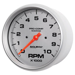 AutoMeter - Autometer Marine Silver Ultra-Lite 5in 10K RPM In-Dash Tachometer Gauge - Demon Performance
