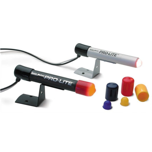 AutoMeter - Autometer Mini Pro-Lite Warning Light (Silver Case / Red Bulb w/ Covers) - Demon Performance