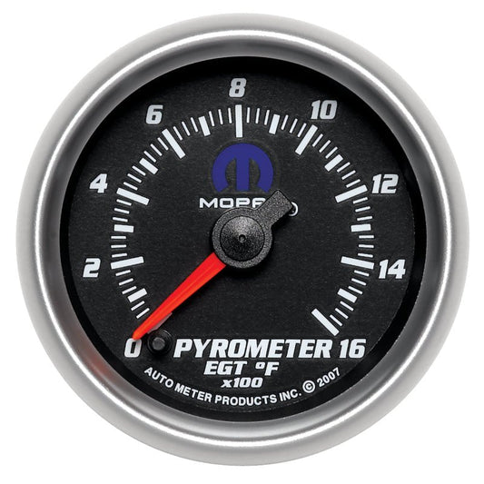 AutoMeter - Autometer Mopar 2-1/16in 1600 Degree Digital Stepper Motor Pyrometer (EGT) Gauge - Black - Demon Performance
