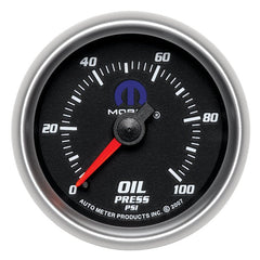 AutoMeter - Autometer Mopar 2-1/16in Mechanical 100PSI Oil Pressure Gauge - Demon Performance